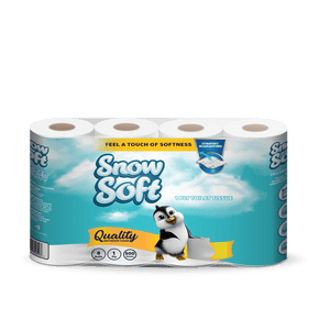 Snow Soft Toilet Paper Snow Soft 1 Ply Toilet Paper 500 Sheets 8 Pack 2-016 (7809642627161)