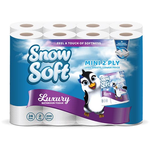 Snow Soft Toilet Paper Snow Soft 2 Ply Mini Toilet Paper 200 Sheets 24 Pack 2-007 (7809656356953)