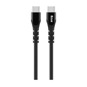 Snug Electronics Accessories Snug Type C To Type C Silicone Cable 1.2m - Black (7772932702297)
