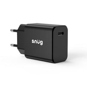 snug Power Bank Snug 1 Port 20W PD Wall Charger - Black (7672230838361)