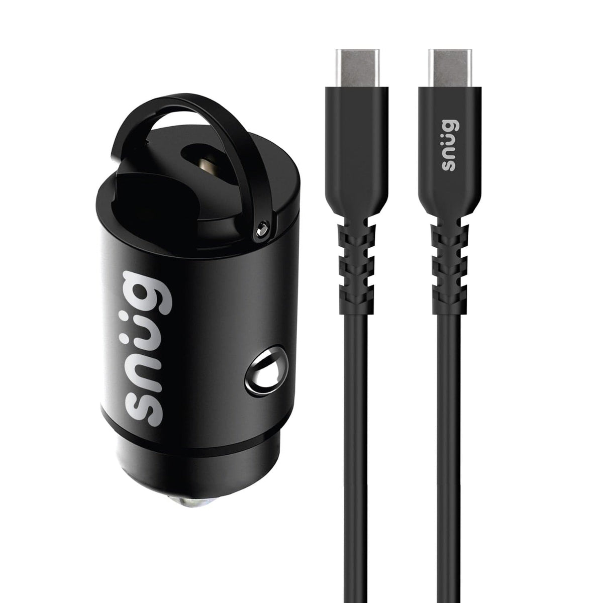 Snug Power Adapters & Chargers Snug Mini PD Port Car Charger With Type-C Cable 30W