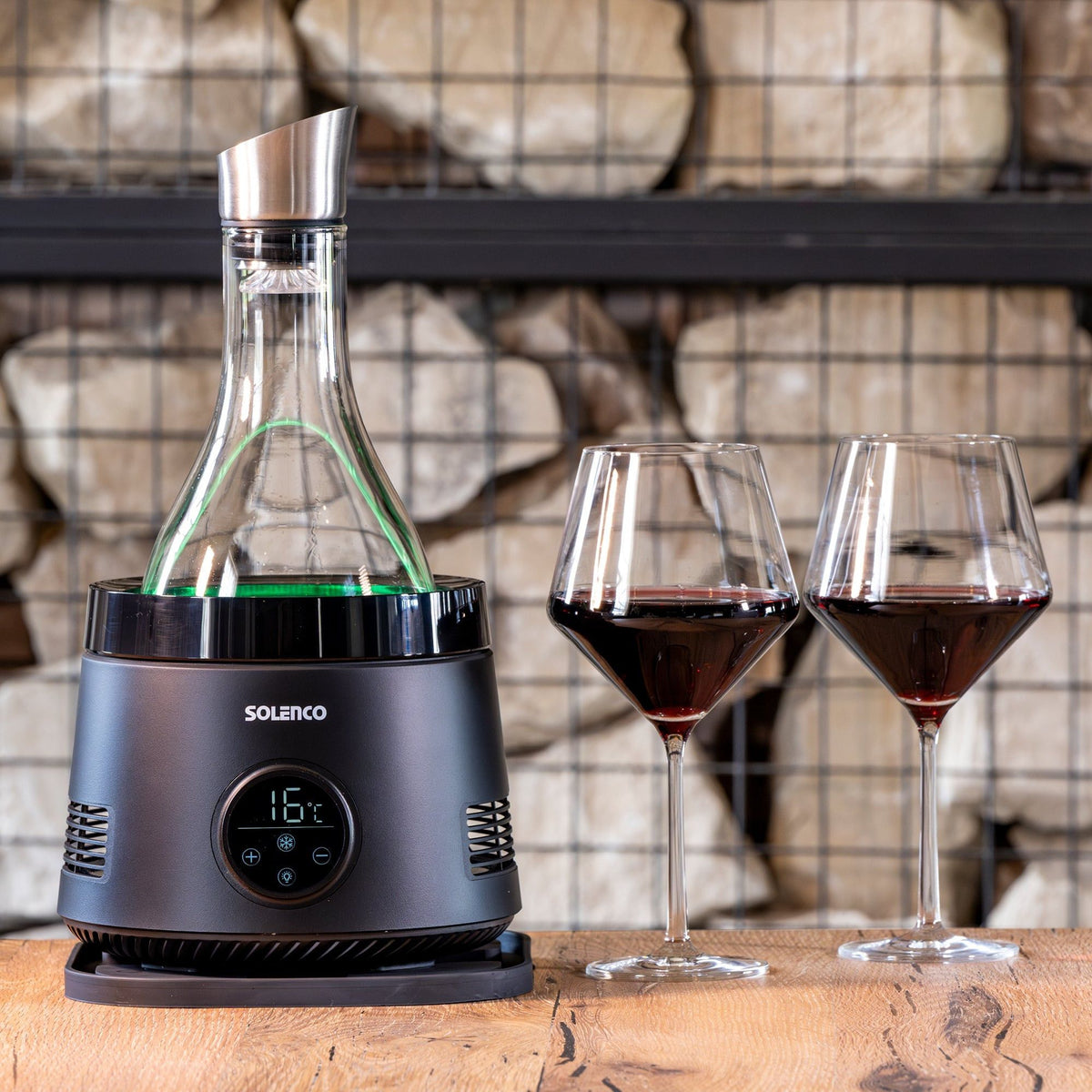 SOLENCO Ice Maker Solenco Life Precision Wine Cooler with Decanter BK-DY01