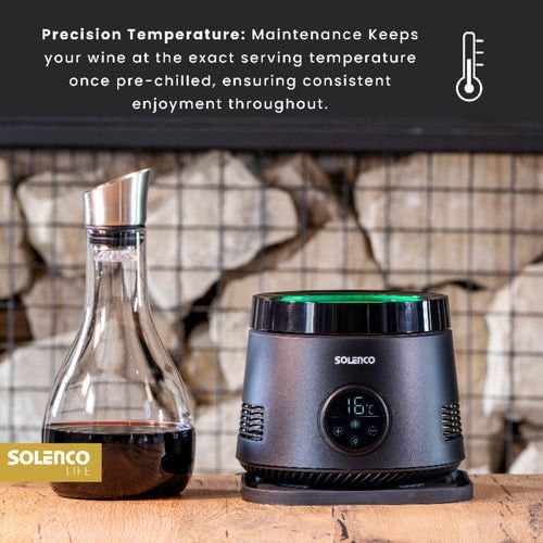 SOLENCO Ice Maker Solenco Life Precision Wine Cooler with Decanter BK-DY01