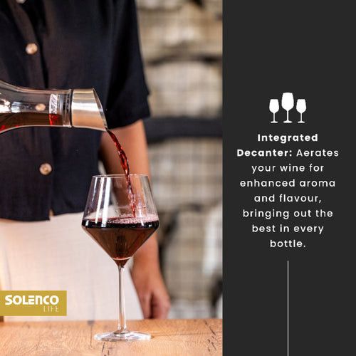 SOLENCO Ice Maker Solenco Life Precision Wine Cooler with Decanter BK-DY01