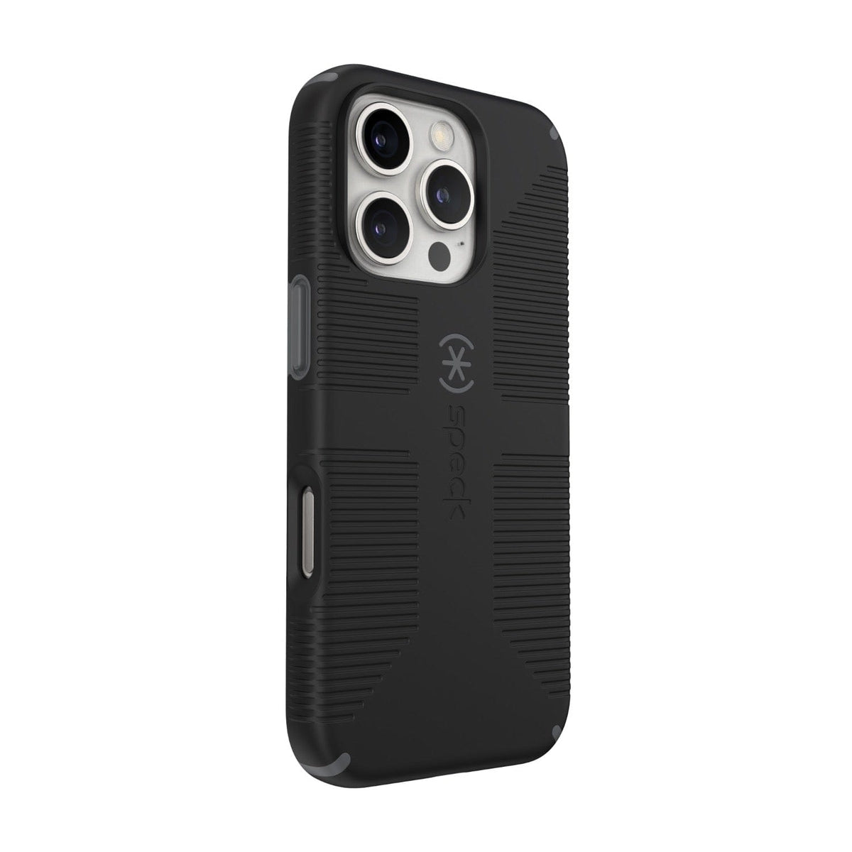 Speck Electronics Accessories Speck Candyshell Grip MagSafe Case – Apple iPhone 16 Pro – Black & Slate Grey (7805564944473)