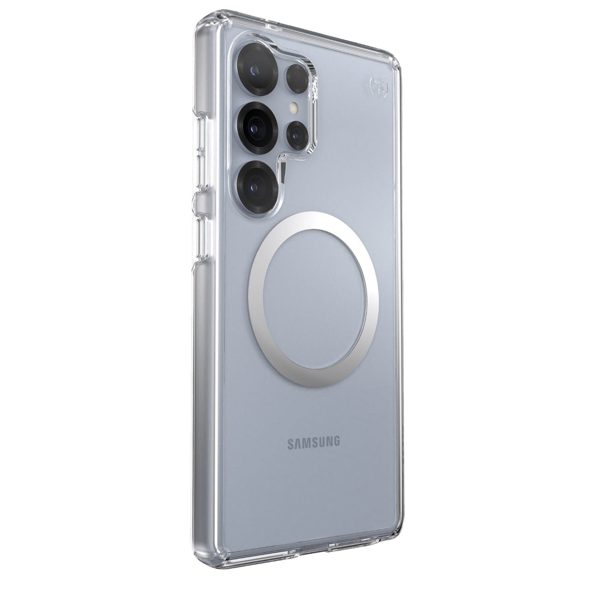 Speck Electronics Accessories Speck Presidio Perfect Clear Magnet Case for Samsung Galaxy S25 Ultra – Clear & Chrome
