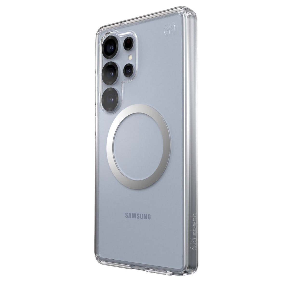 Speck Electronics Accessories Speck Presidio Perfect Clear Magnet Case for Samsung Galaxy S25 Ultra – Clear & Chrome