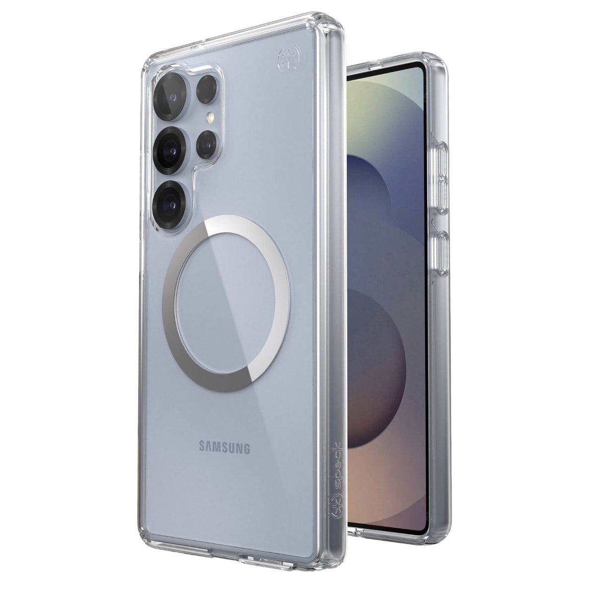 Speck Electronics Accessories Speck Presidio Perfect Clear Magnet Case for Samsung Galaxy S25 Ultra – Clear & Chrome