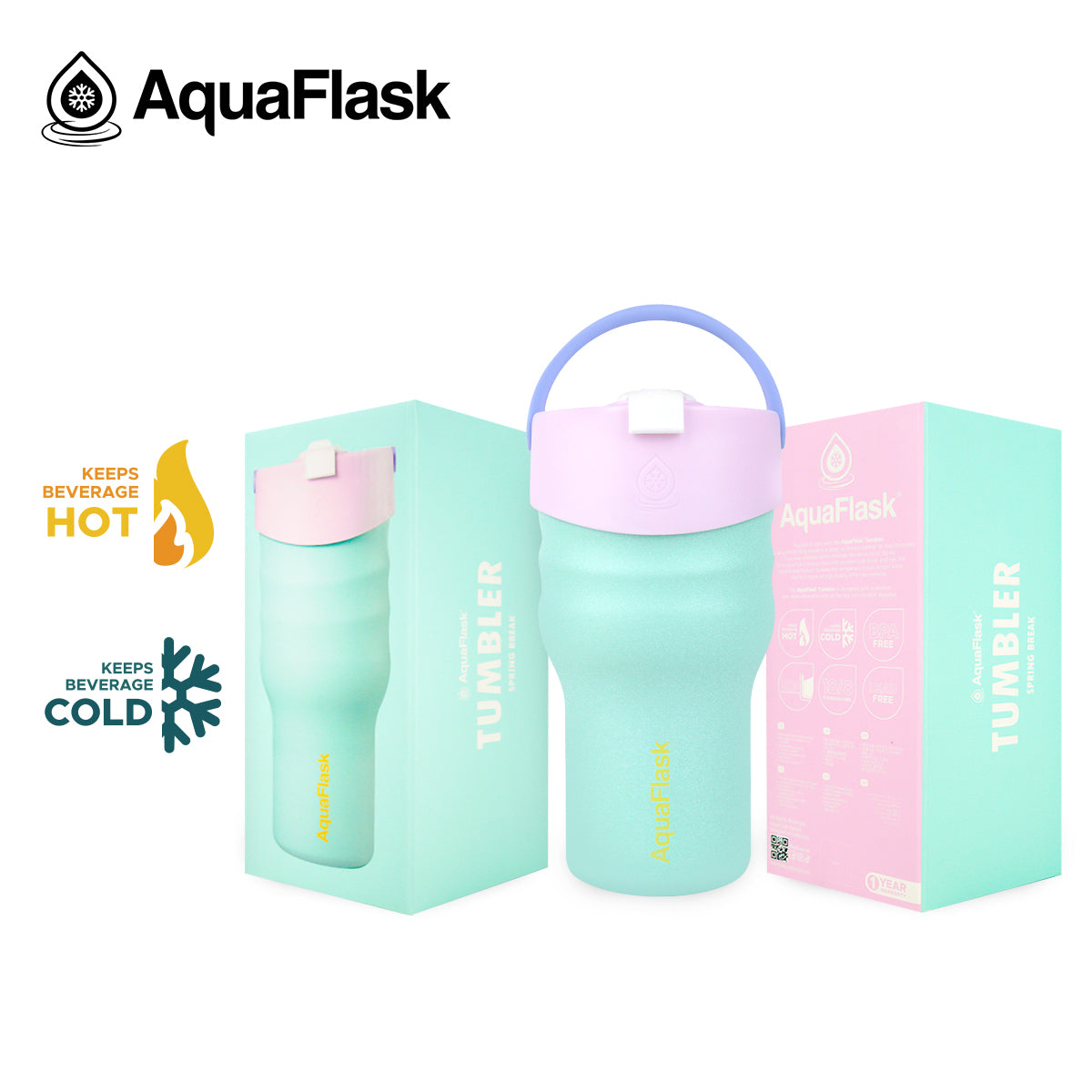 Aquaflask Tumbler 600ml Spring Break AF-V172
