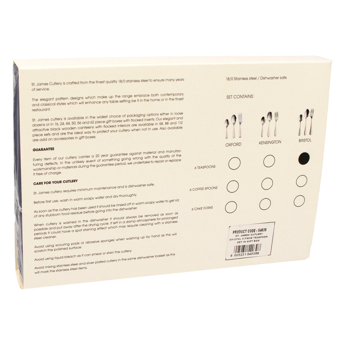 St. James CUTLERY St. James Bristol Cutlery Teaspoon 6 Piece Set (7286909173849)