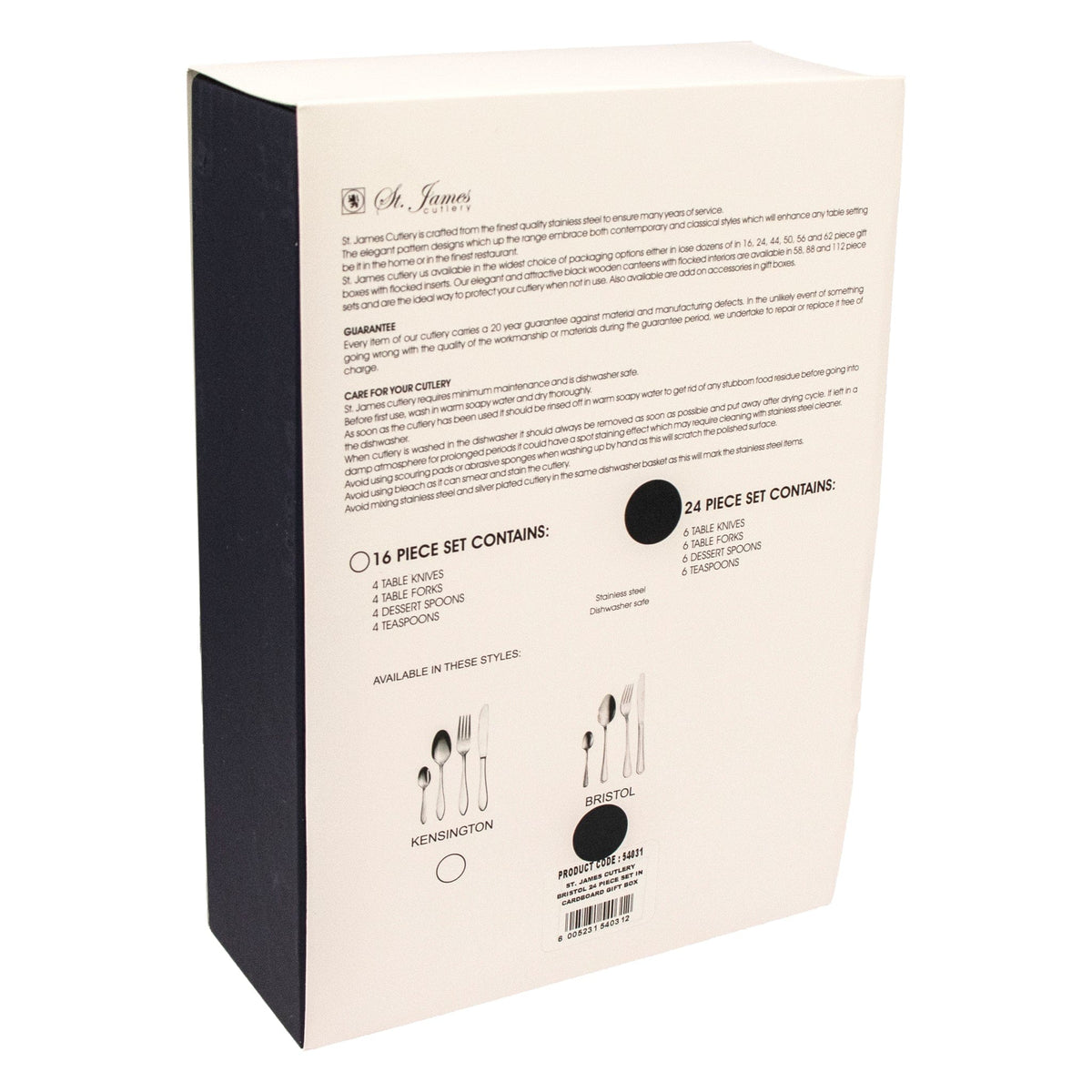 St. James CUTLERY St. James Cutlery Bristol (880) 24 Piece Set 54031 (7815906525273)