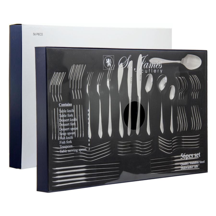 St. James CUTLERY St. James Cutlery Kensington 56 Piece Set 13012 (7815894270041)