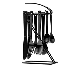 St. James CUTLERY St. James Daily Matte Black Hanging Cutlery Set 16 Piece 75157 (6719708463193)