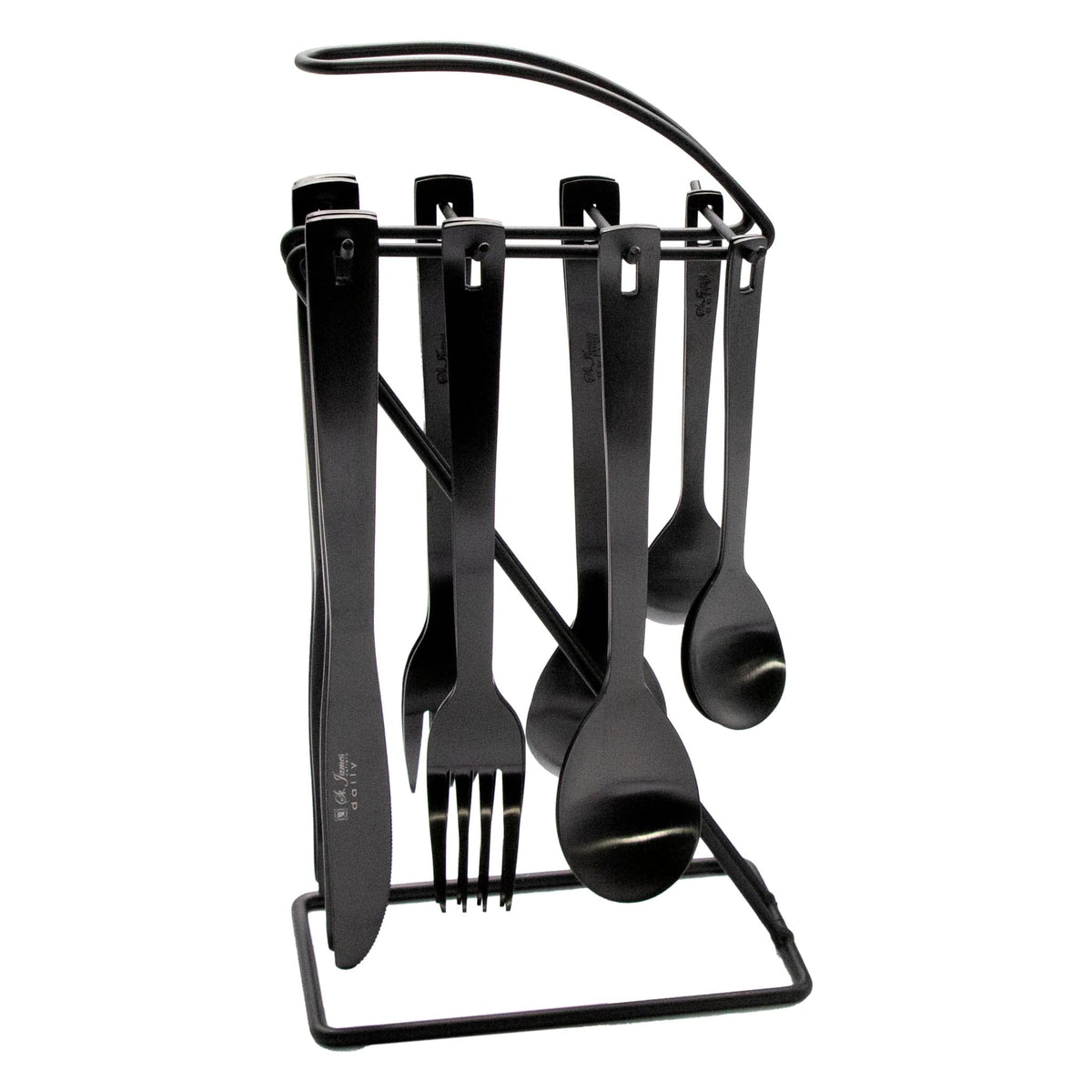 St. James CUTLERY St. James Daily Matte Black Hanging Cutlery Set 16 Piece 75157 (6719708463193)