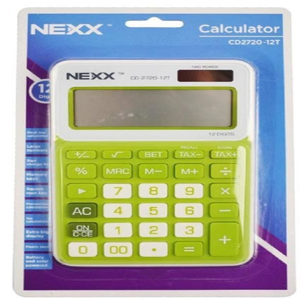 Staedtler Tech & Office Nexx Cd2720 Green 12 Digit Desktop Calculator (7396907515993)