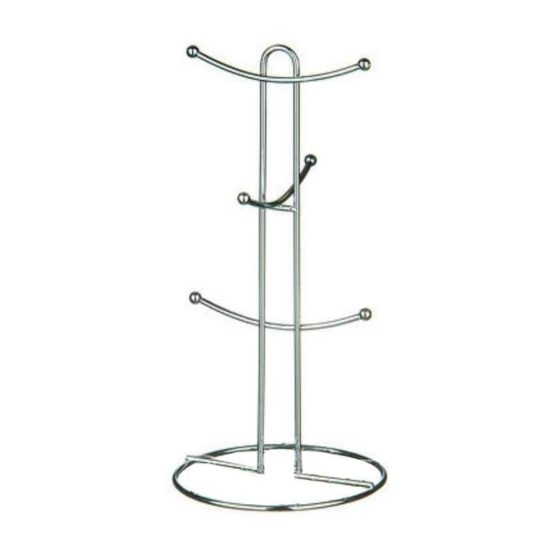 Stainless Steel Kitchen Chrome Wire  6 Cup Mug Tree Stand