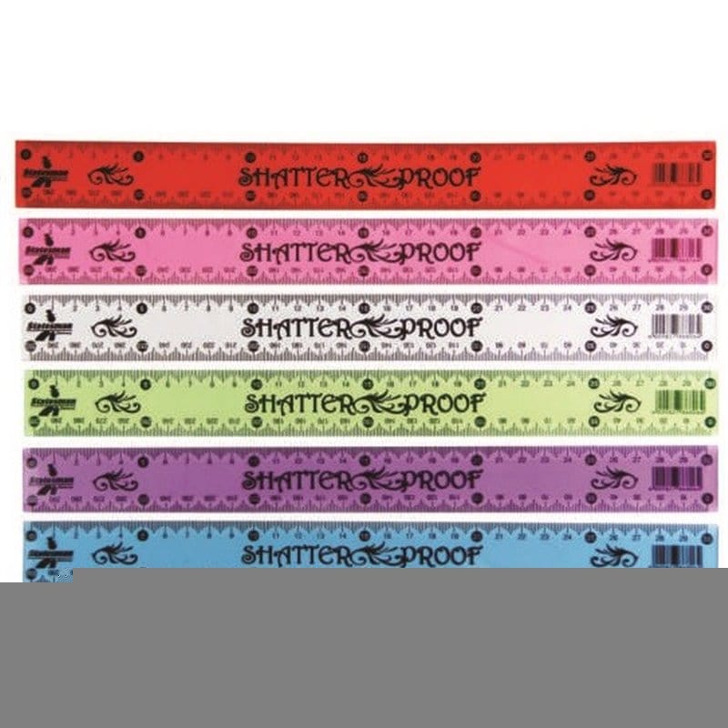STATESMAN Tech & Office Shatterproof Rulers 30cm 843965 (2061838024793)