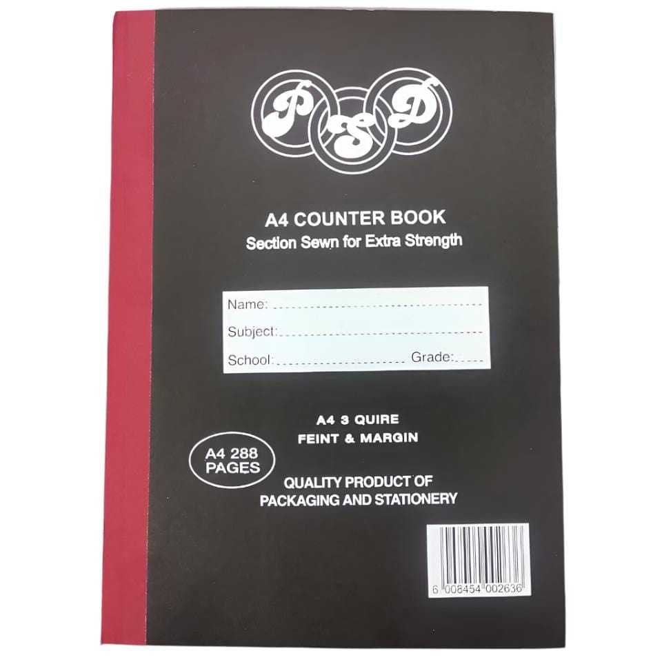 PSD 288 Page A4 3 Quire Feint & Margin Counter Book for Sale - ️View ...