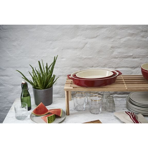 Staub BOWL Staub Ceramic Cherry Roasting Oval Dish 29cm TC40510-806-0 (7416116609113)