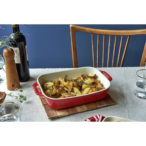 Staub BOWL Staub Ceramic Rectangular Oven Gratin Dish 28cmx20cm Cherry STC40510-809-0 (7416112906329)