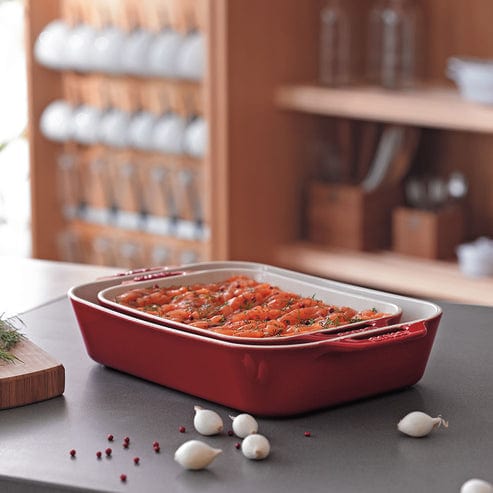 Staub BOWL Staub Ceramic Rectangular Oven Gratin Dish 28cmx20cm Cherry STC40510-809-0 (7416112906329)