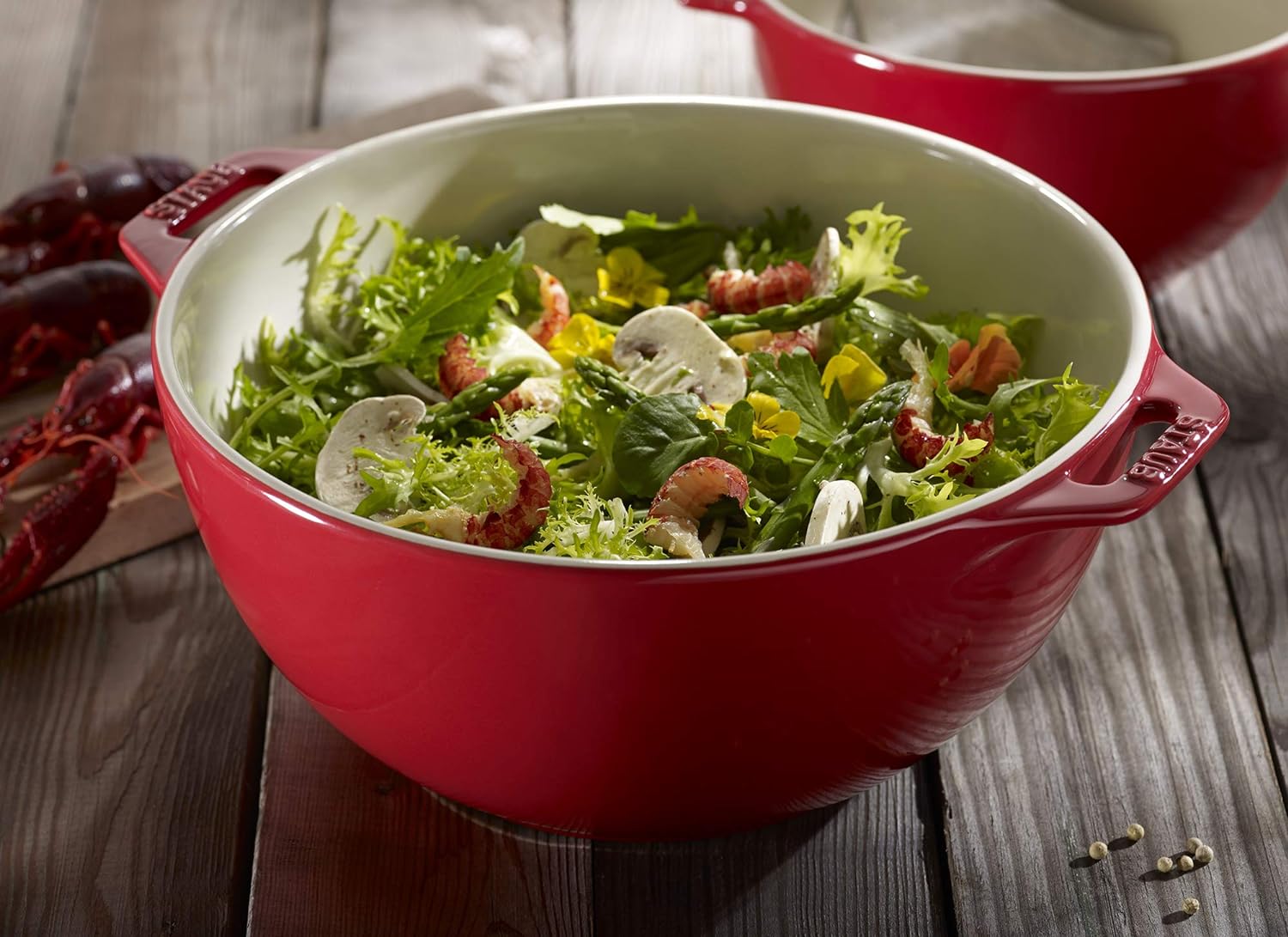 Staub BOWL Staub Ceramic Round Salad Bowl 24cm Cherry STC40510-797-0 (7415955718233)