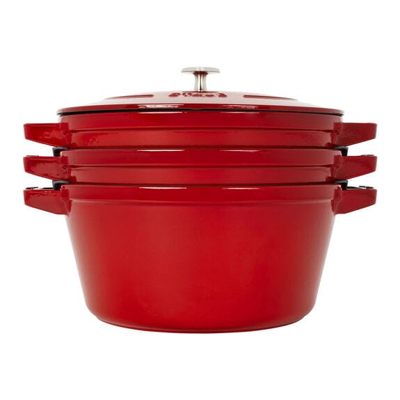 Staub Cast Iron Pots Staub 4pc Cast Iron Stackable Set Cherry STB-14582406 (7412202668121)