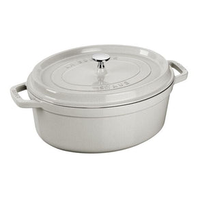 Staub Cast Iron Pots Staub Cast Iron Casserole Oval  White Truffle 33cm STB-110331 (7412200079449)