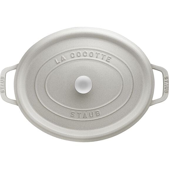 Staub Cast Iron Pots Staub Cast Iron Casserole Oval  White Truffle 33cm STB-110331 (7412200079449)