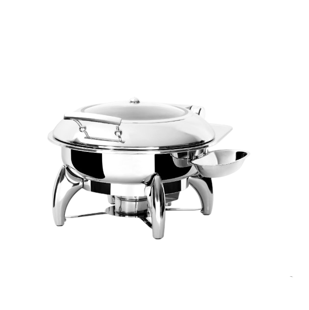 STEEL KING chafing dish Steel King Round Chafing Dish and Stand Induction Compatible 7.S52293 (7619989340249)