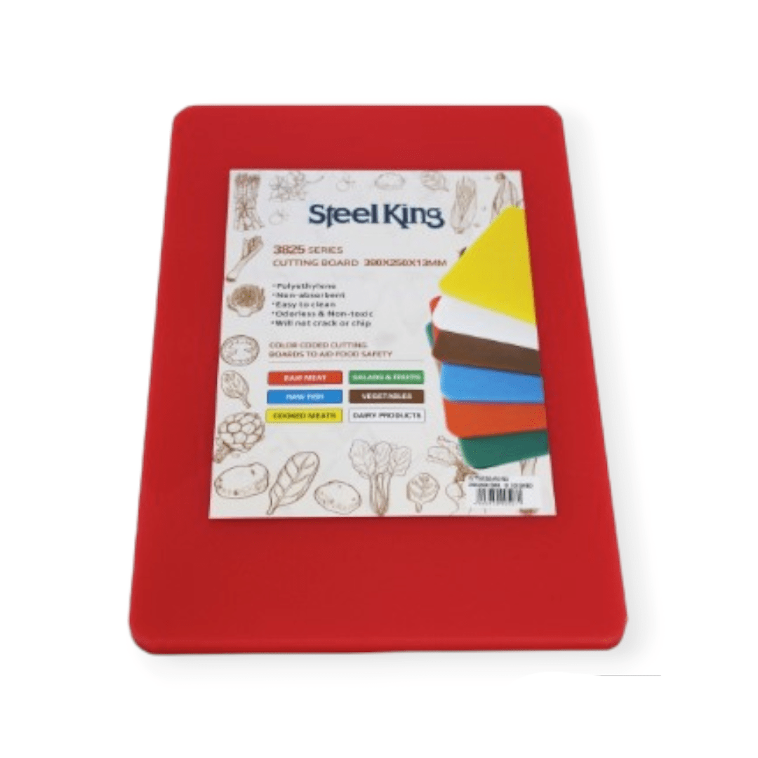STEEL KING CHOPPING BOARD Steel King Chopping Board Small 38X25 Red 51.S3825RED (7310113341529)