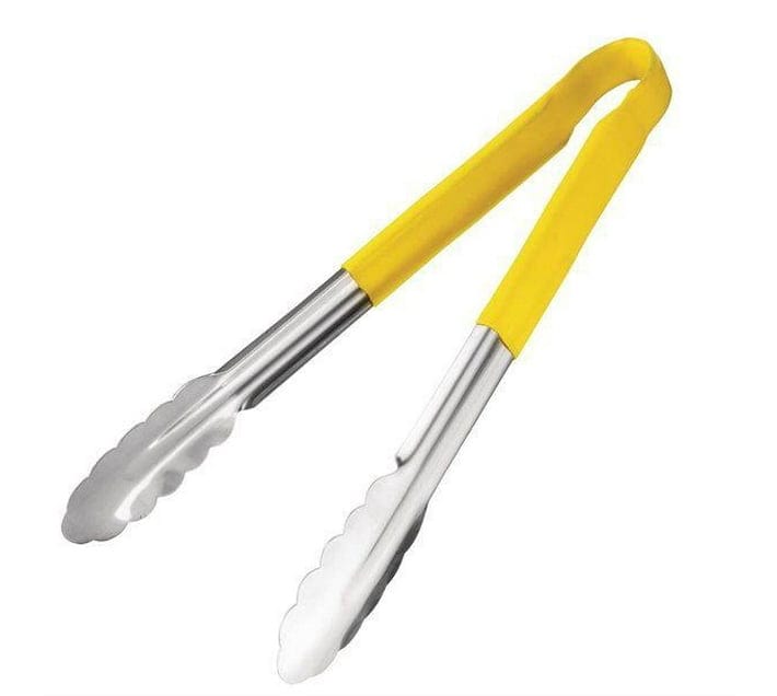 STEEL KING Ladle Steel King Stainless Steel UtilityTong 300mm Yellow Handle 4.VT30Y (7721868296281)