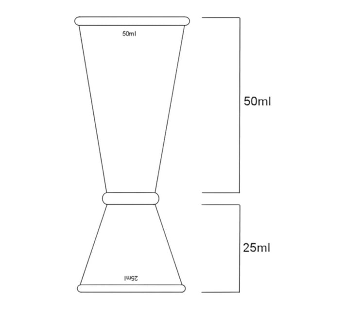 STEEL KING Measuring Cup Steel King Tot Measure Stainless Steel 25/50ml 4.JJ (7722023125081)