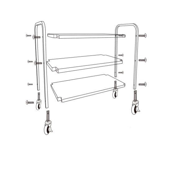STEEL KING Tea Trolley Steel King 3 Tier Trolley Stainless Steel 9.T20030 (7642125271129)