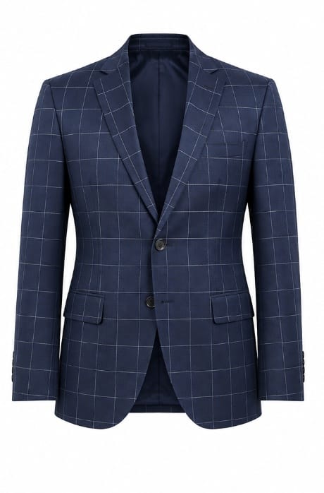 Stefano R 3 piece suits Stefano Men’s Navy Windowpane 3-Piece Suit