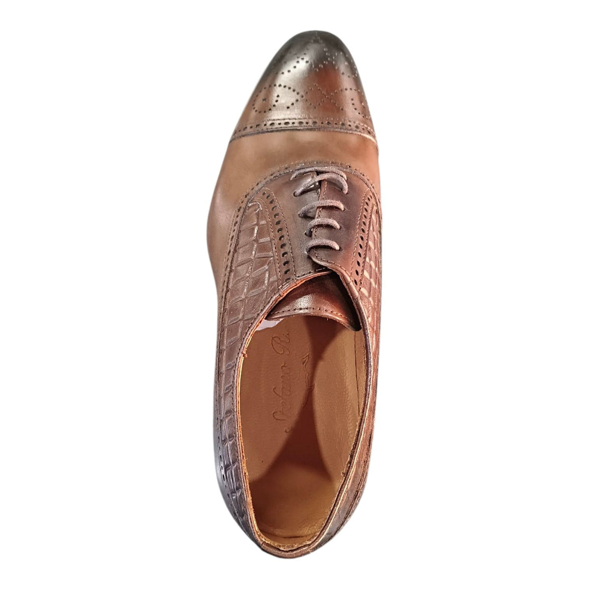 Stefano R Dress Stefano R Men's Brown Leather Oxford Dress Shoes – X-101