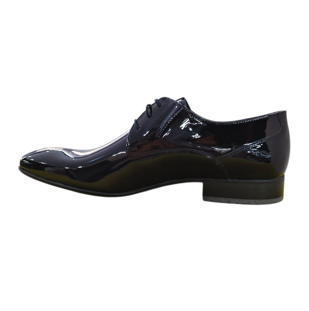 Stefano R Dress Stefano R Men's Patent Leather Derby Dress Shoes In Black – G10222-15
