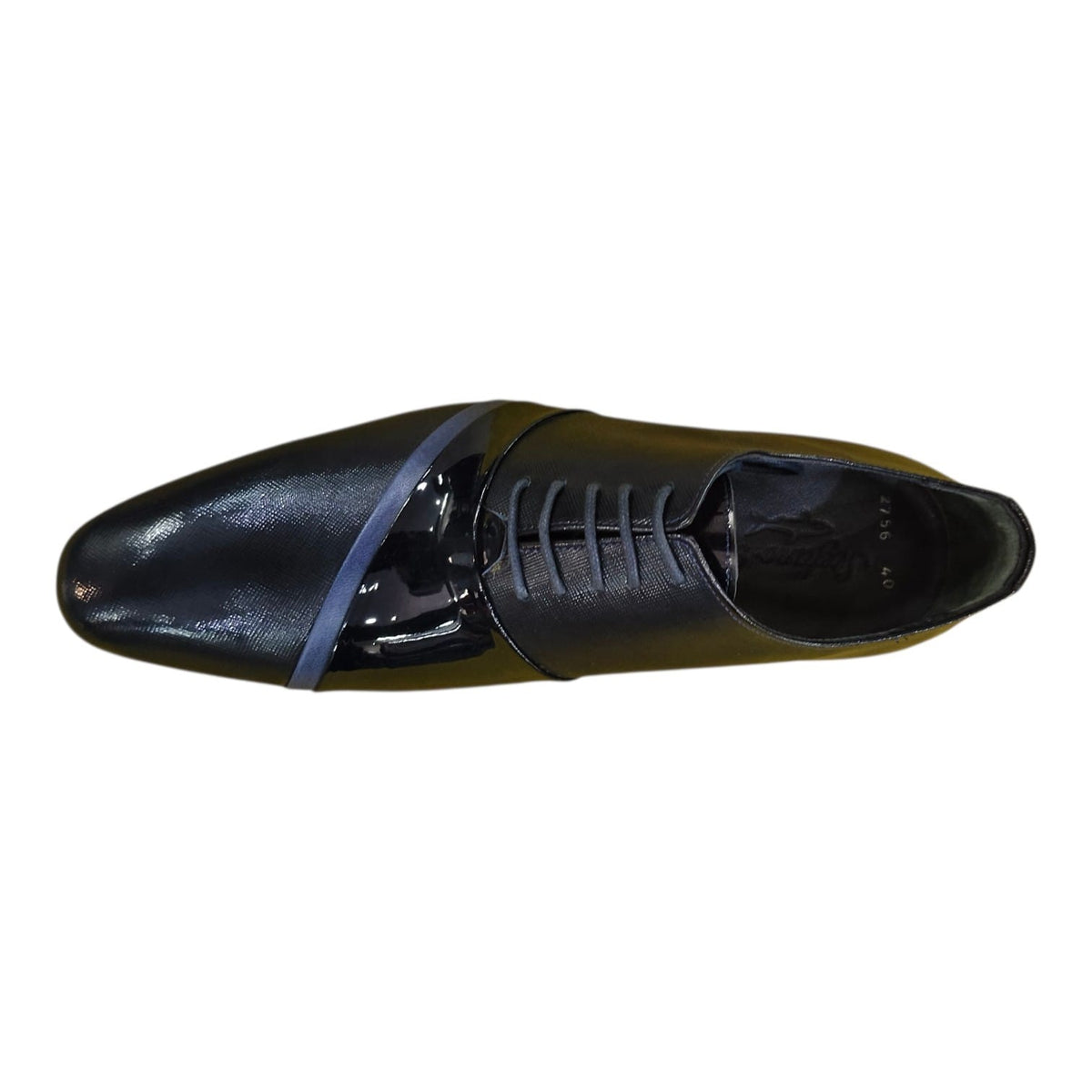 Stefano R Dress UK 10 Stefano R. Men's Black Leather Formal Dress Shoes – Patent Detail