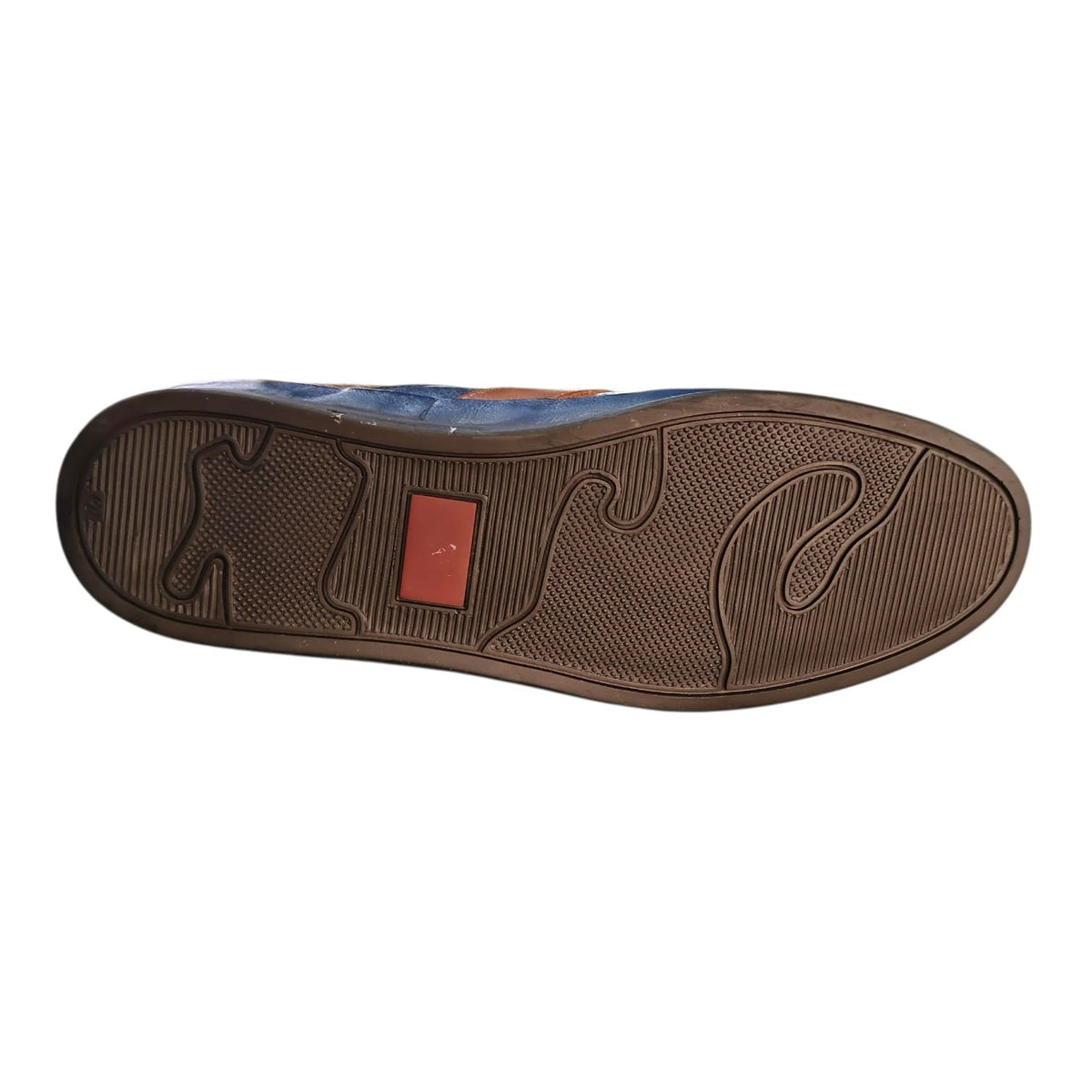 Stefano R Sneakers Stefano R Men's Perforated Leather Casual Sneakers Tan/Navy A1720-21