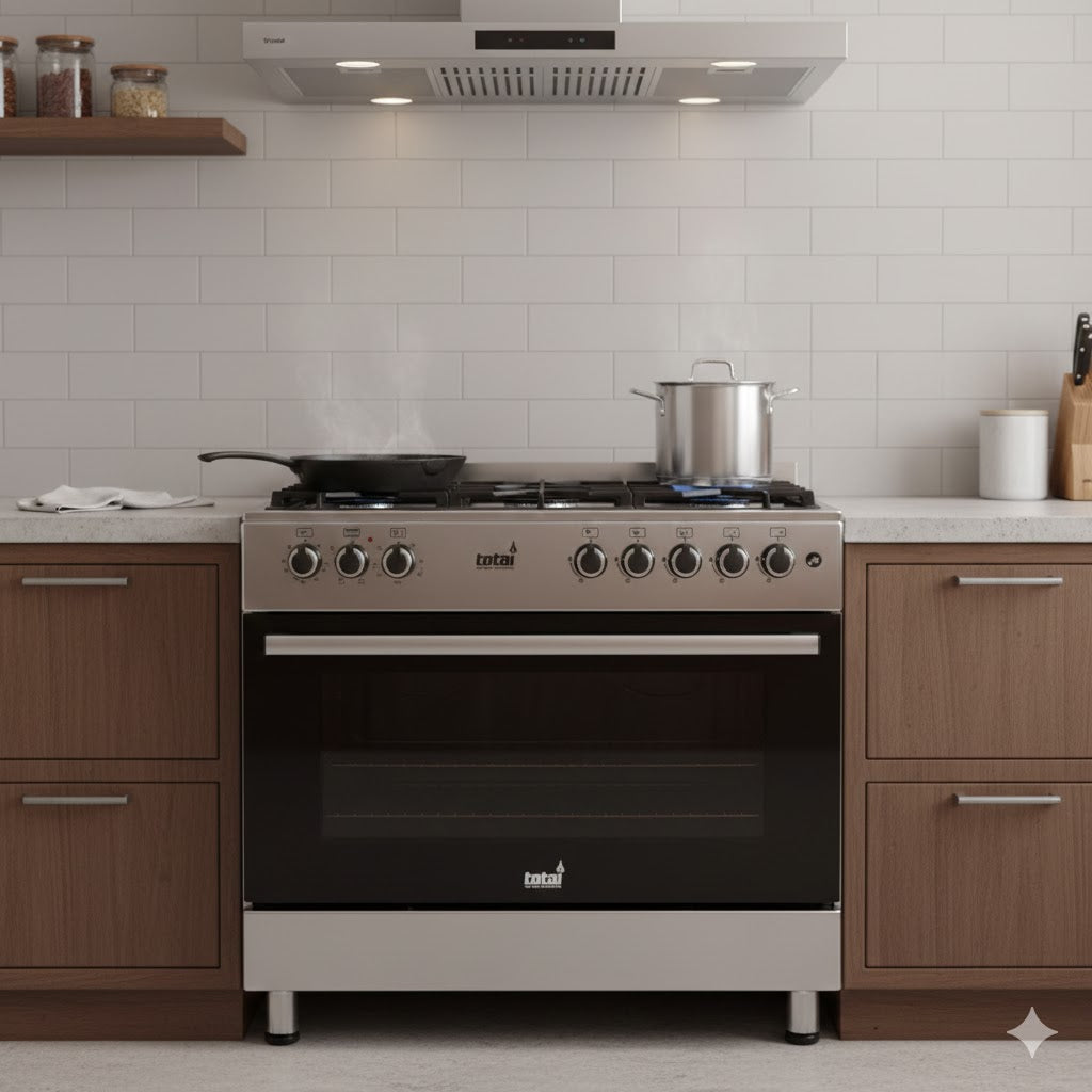 STOVE Promotions Totai Gas Stove Sliver 5 Electric Oven Burner 03/T800E