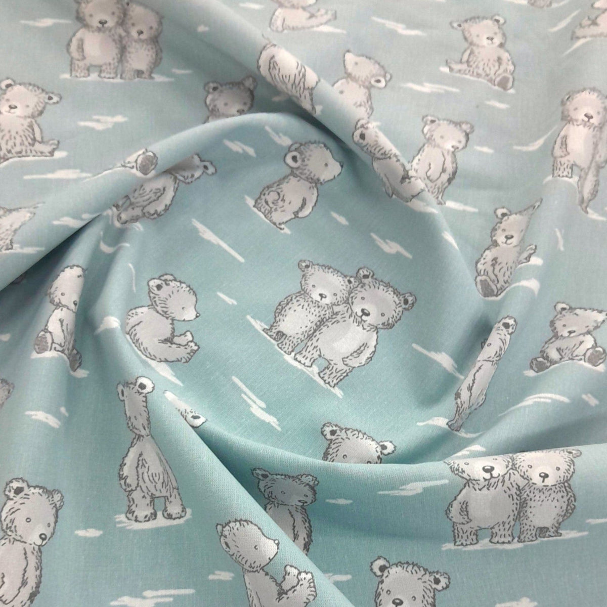 Stuard Graham Sheeting Fabrics Sheeting Fabric Little Bears Duckegg 137 cm