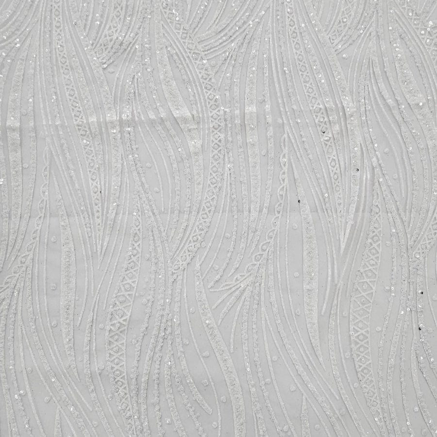 SUGAR METALLIC Dress Fabrics White Sugar Metallic 140cm