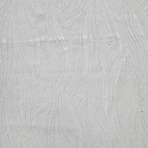 SUGAR METALLIC Dress Fabrics White Sugar Metallic 140cm