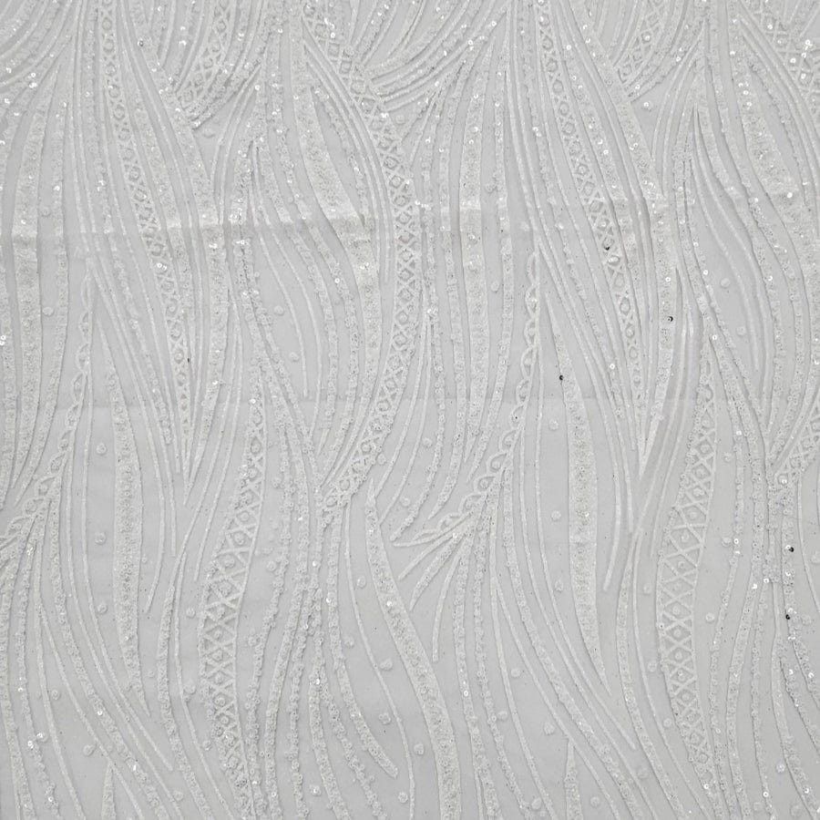 SUGAR METALLIC Dress Fabrics White Sugar Metallic 140cm