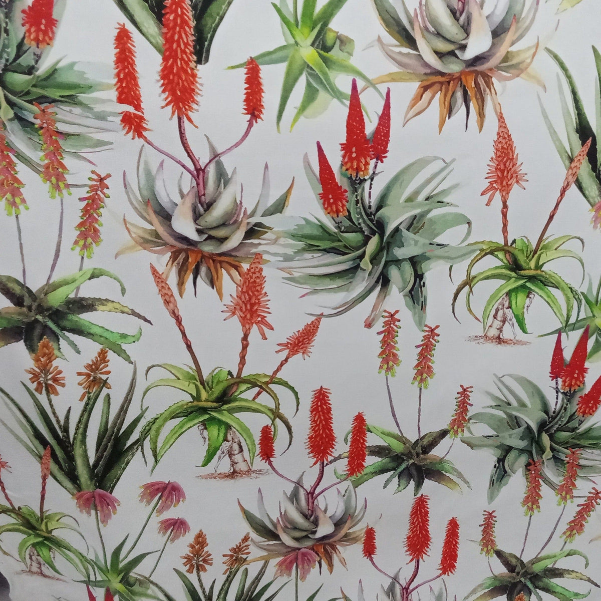 Sugar Textiles Curtain Fabrics Sugar Textiles Aloe White Fabrics