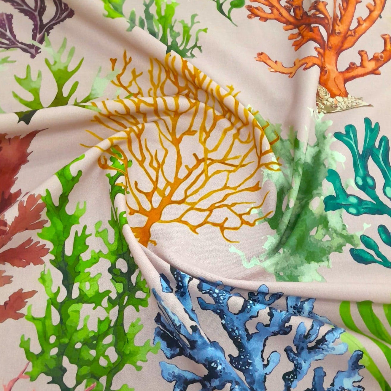 Sugar Textiles PRINTED FABRIC Fabric Printed Coral / Seaweed 140 cm