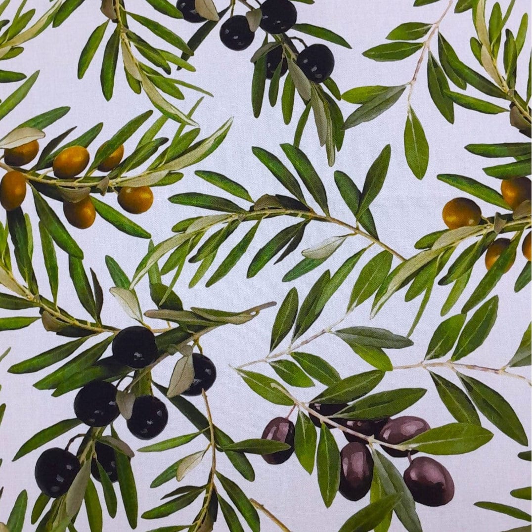 Sugar Textiles Printed Fabric Fabric Printed Olives Floral White 140 cm