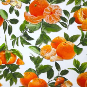 Sugar Textiles PRINTED FABRIC Naartjie Fabric White 140 cm (7890692931673)