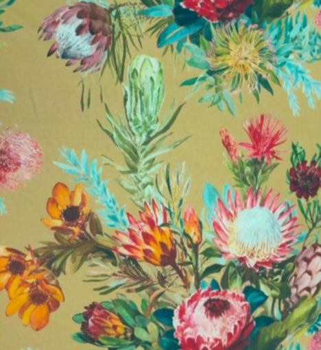 Sugar Textiles PRINTED FABRIC Printed Cotton Fynbos Mustard 140 cm