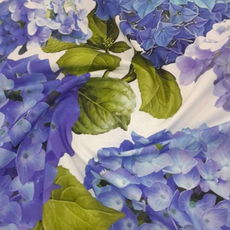 Sugar Textiles PRINTED FABRIC Printed Cotton Hydrangea White 140 cm